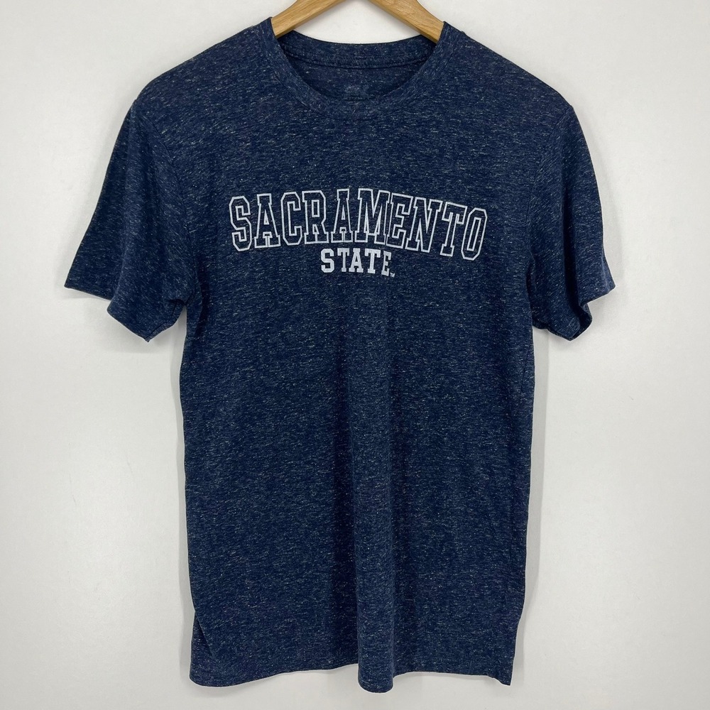 Sacramento State Hornets Mens Heather Navy Short‎ Sleeve Graphic T-Shirt Small